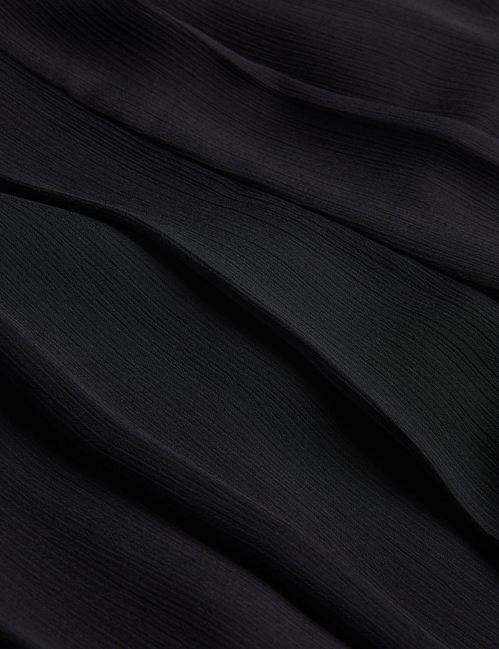 Women Ted Baker KOKUTO - Chiffon Pleated Wide Leg Palazzo Trousers Black | TGFB91253