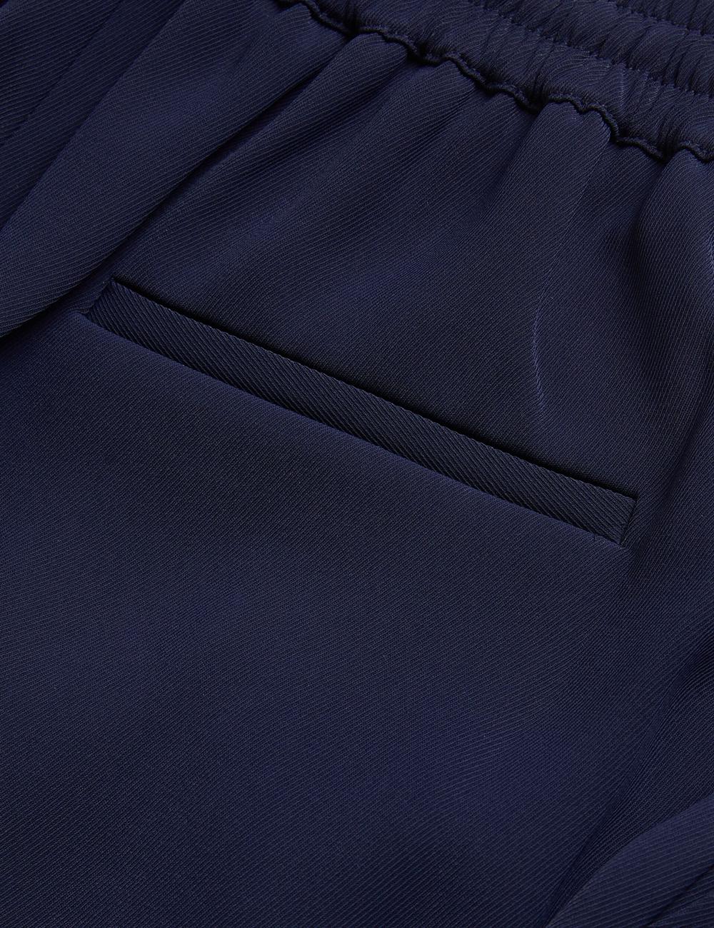 Women Ted Baker LILIAAH - Wide Leg Tailored Joggers Navy | VDUQ87324