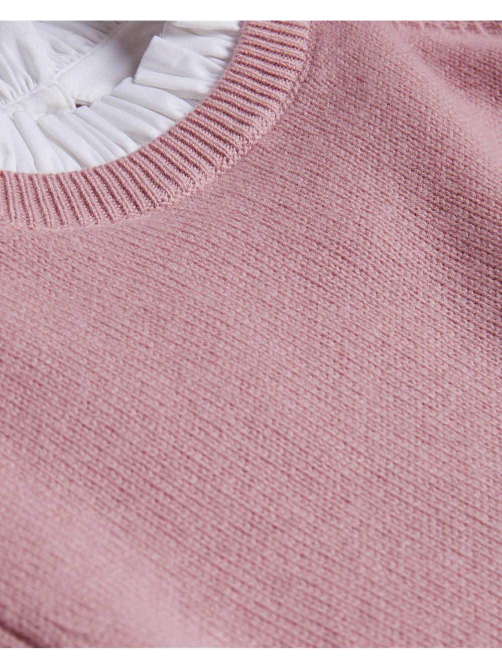 Women Ted Baker LISSIAH - Bobble Detail Shirt Hem Knitted Jumpers Dusky-Pink | FLUV04125
