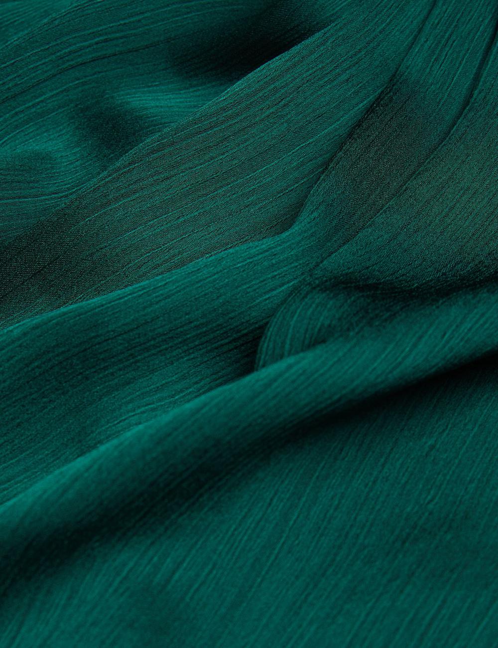 Women Ted Baker MISRINA - Drape Neck Detail Satin Top Jumpers Dk-Green | CQML06149