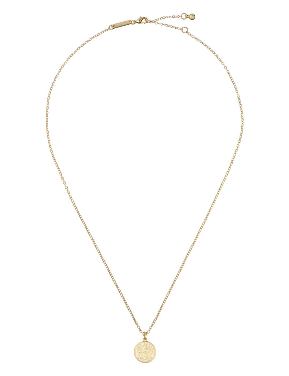 Women Ted Baker MONELLA - Monogram Logo Coin Pendant Necklaces Gold | YWEM83169