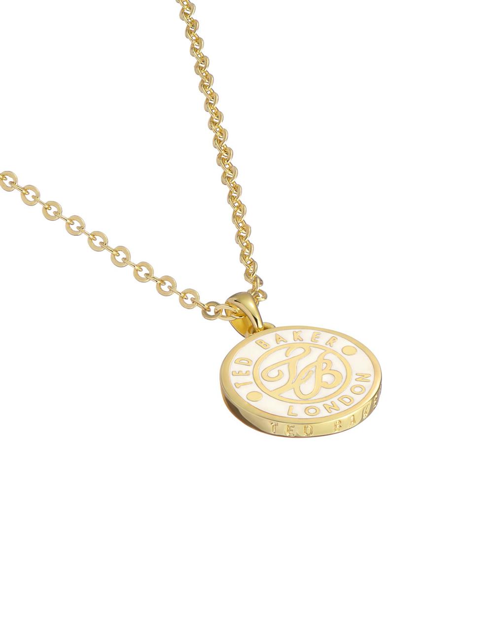 Women Ted Baker MONELLA - Monogram Logo Coin Pendant Necklaces Gold | YWEM83169