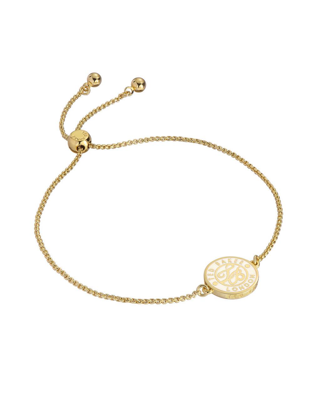 Women Ted Baker MONELLE - Monogram Logo Coin Adjustable Bracelets Gold | VRAM63240