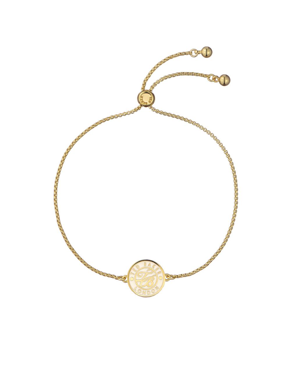 Women Ted Baker MONELLE - Monogram Logo Coin Adjustable Bracelets Gold | VRAM63240
