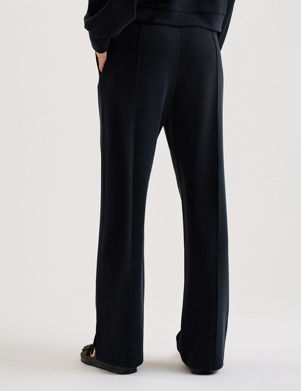 Women Ted Baker NOWELLL - Straight Leg Joggers With Split Hem Joggers Black | WUXR80563