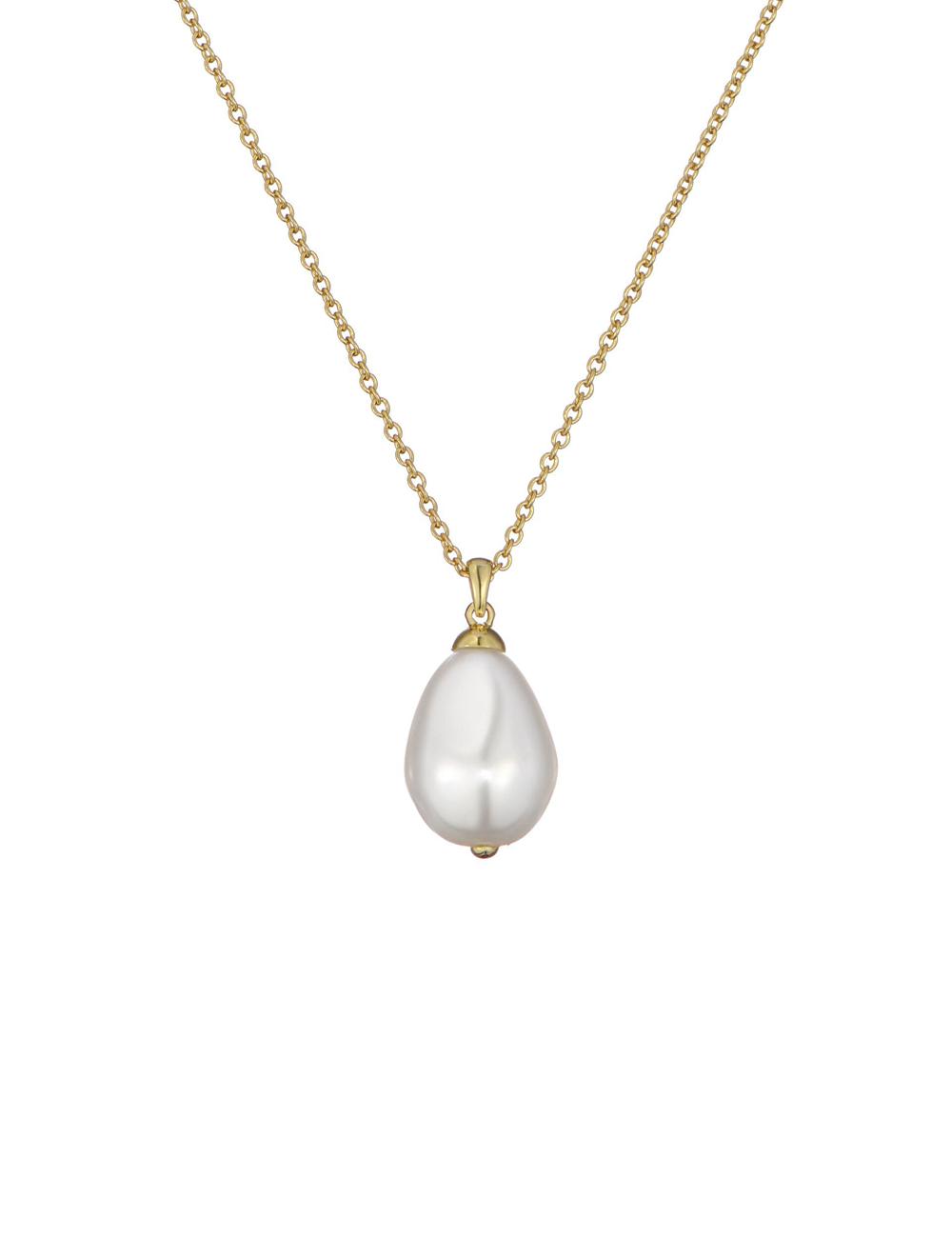 Women Ted Baker PARMLIA - Pearl Drop Pendant Necklaces Gold | KRUI62978