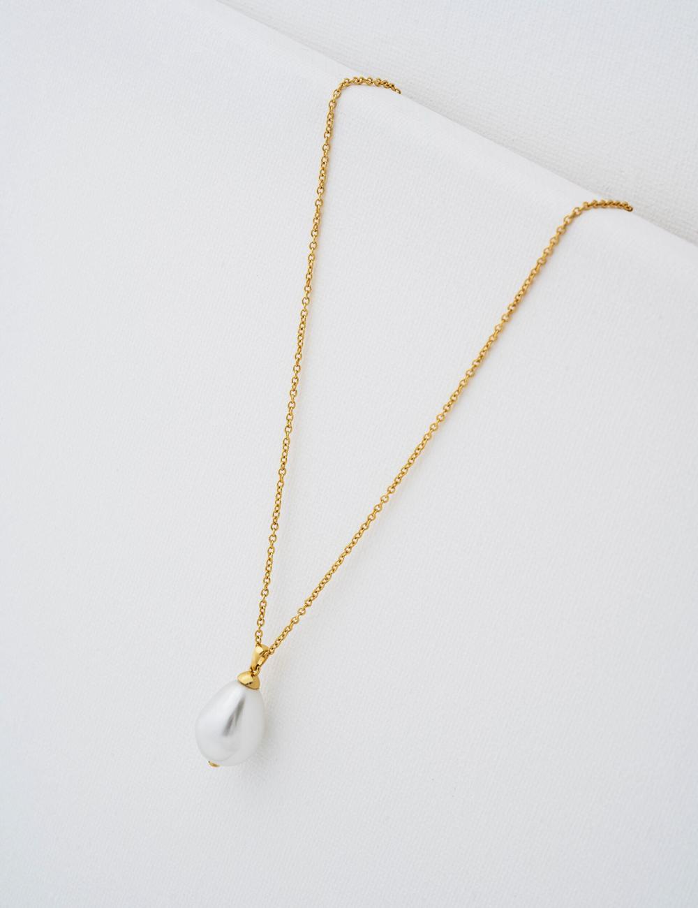 Women Ted Baker PARMLIA - Pearl Drop Pendant Necklaces Gold | KRUI62978