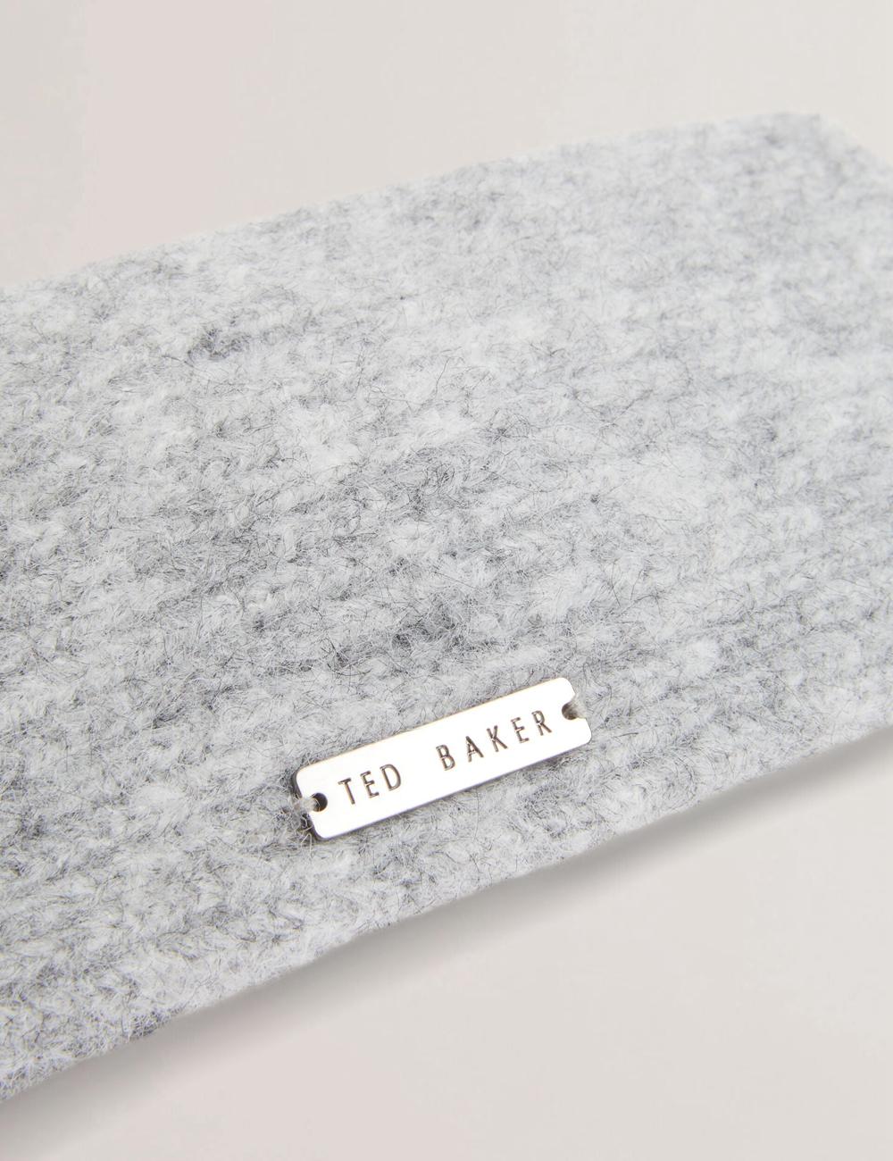 Women Ted Baker PENAOPA - Rhinestone Detail Knitted Headbands Grey | JDHU54016
