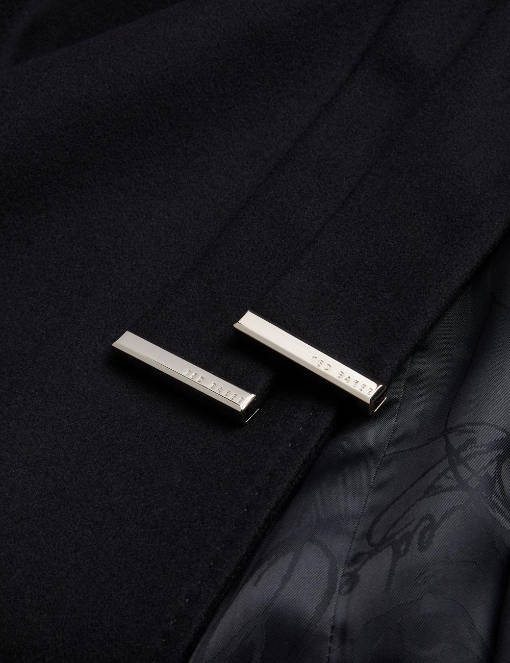 Women Ted Baker ROSELL Wool Wool Coats Black | VWCS27135