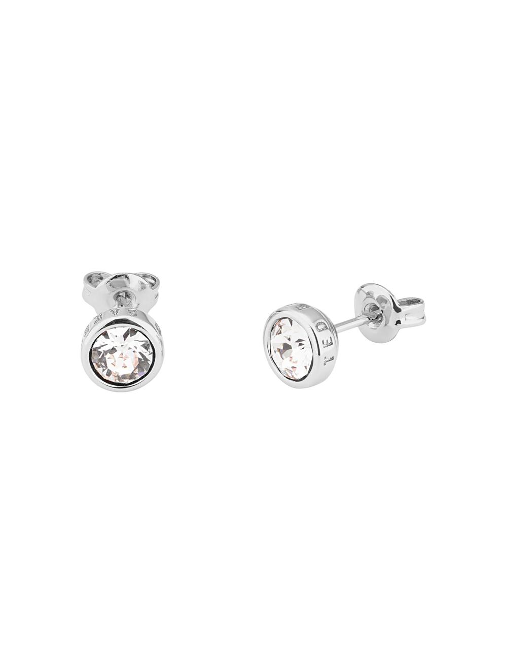 Women Ted Baker SINAA - Solitaire Crystal Stud Earrings Silver | ZQBS27584