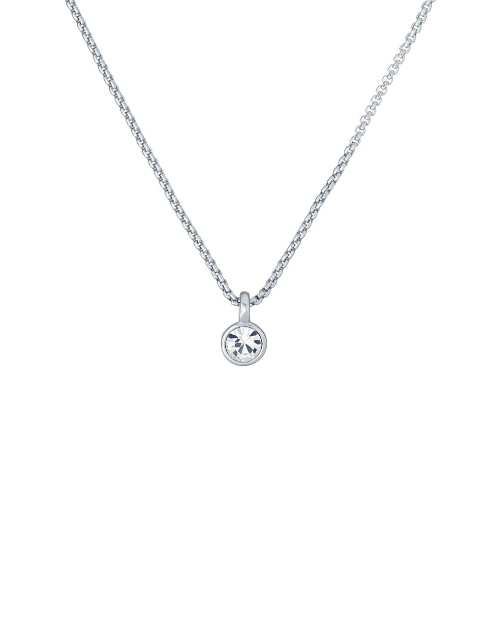 Women Ted Baker SININAA - Mini Crystal Pendant Necklaces Silver | ZQVO17596
