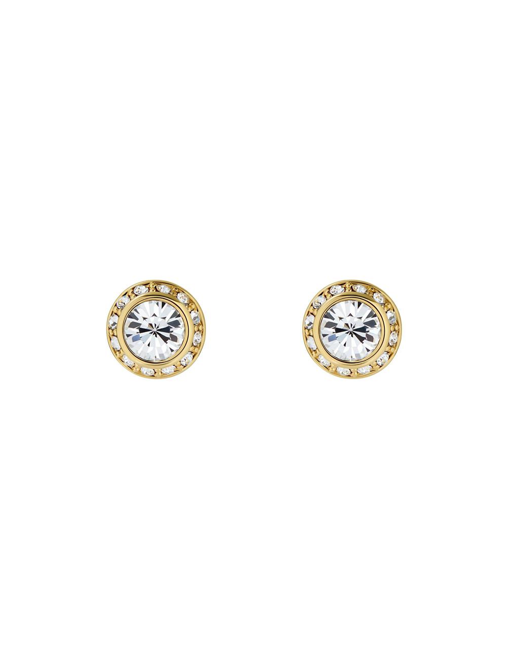 Women Ted Baker SOLETIA - Solitaire Sparkle Crystal Stud Earrings Gold | YPEN76125