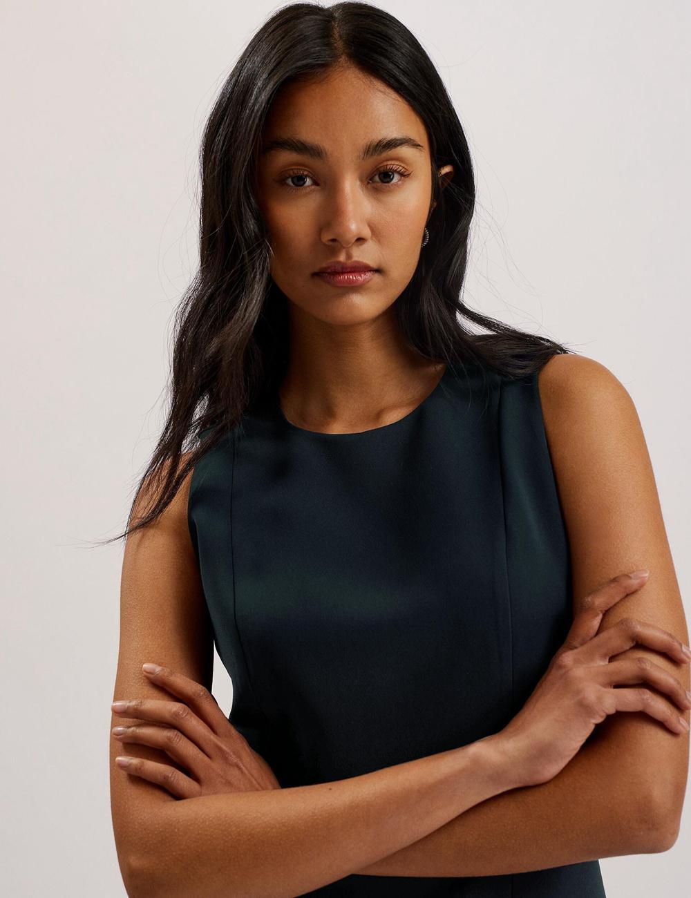 Women Ted Baker SORRAL - Line Tailored Mini Dresses Black | WRCH76025