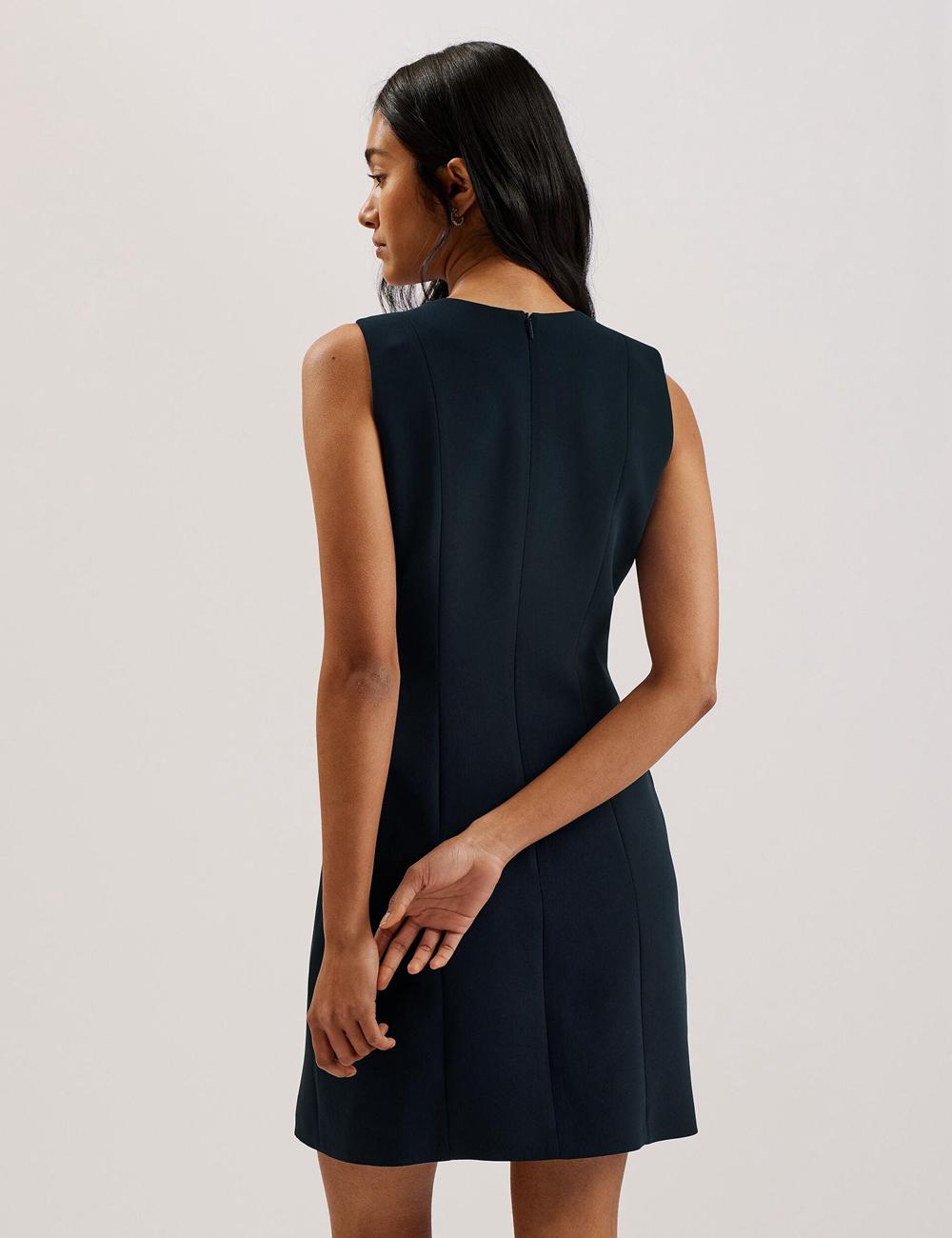 Women Ted Baker SORRAL - Line Tailored Mini Dresses Black | WRCH76025
