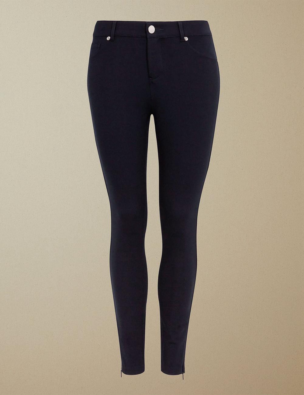 Women Ted Baker STRENTI - Skinny Fit Zip Cuff Jeggings Dk-Blue | OQYR61802
