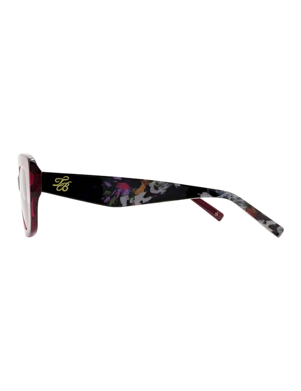 Women Ted Baker SUMMER - Print Detail Chunky Wrap Sunglasses Purple | LZXI69702