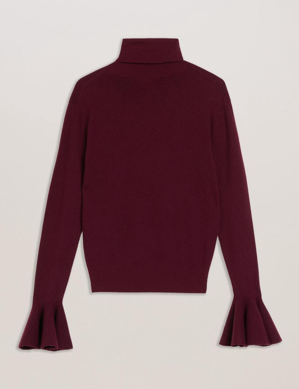 Women Ted Baker TAMSENN - Roll Neck Wool Cashmere Jumpers Red | YLPC85043