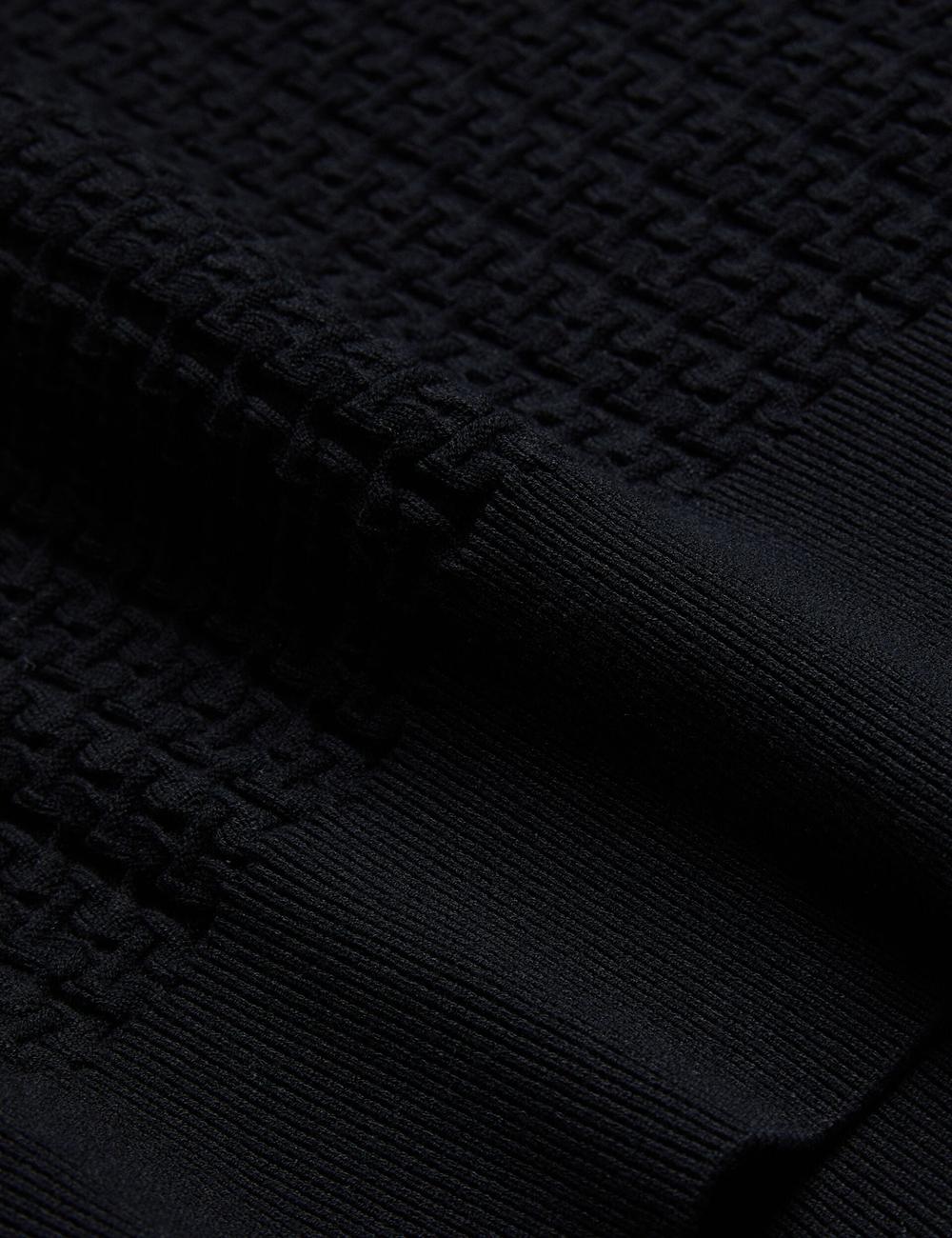 Women Ted Baker TEDTYY - Textured T Jacquard Knitted Jumpers Black | EFSC04671
