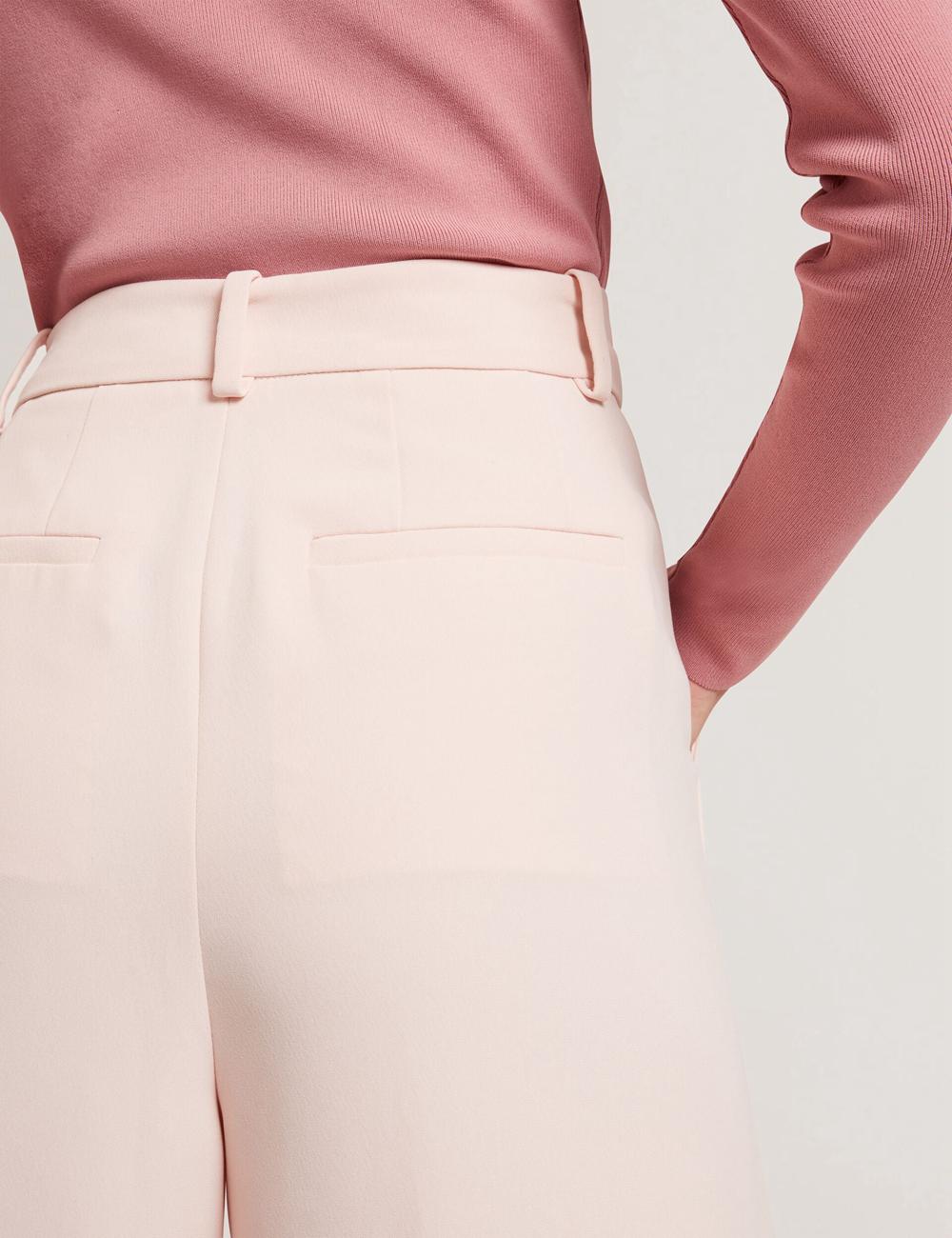 Women Ted Baker TRAGAT - Ultra Wide Leg Woven Tailored Trousers Pink | ONSD37095