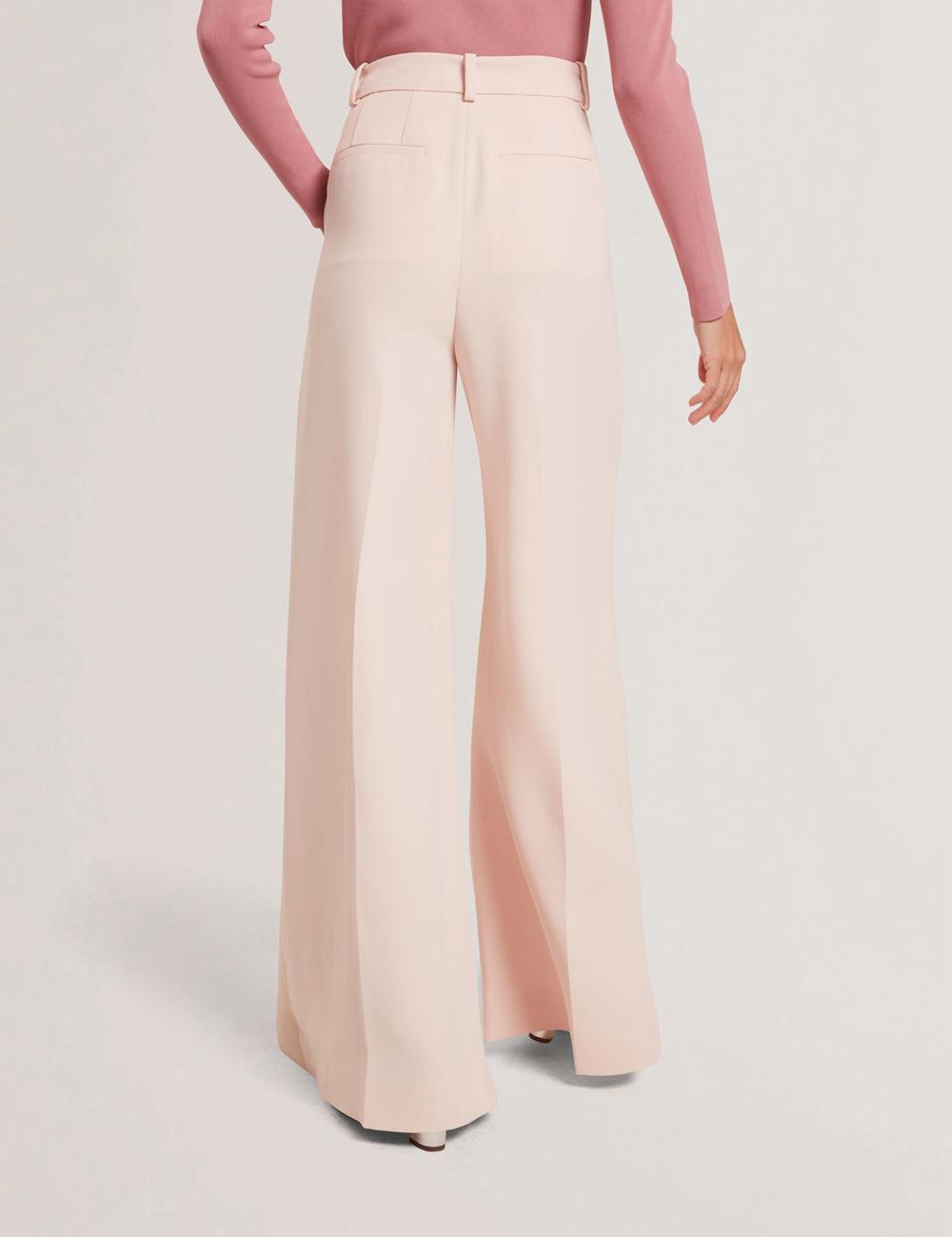 Women Ted Baker TRAGAT - Ultra Wide Leg Woven Tailored Trousers Pink | ONSD37095