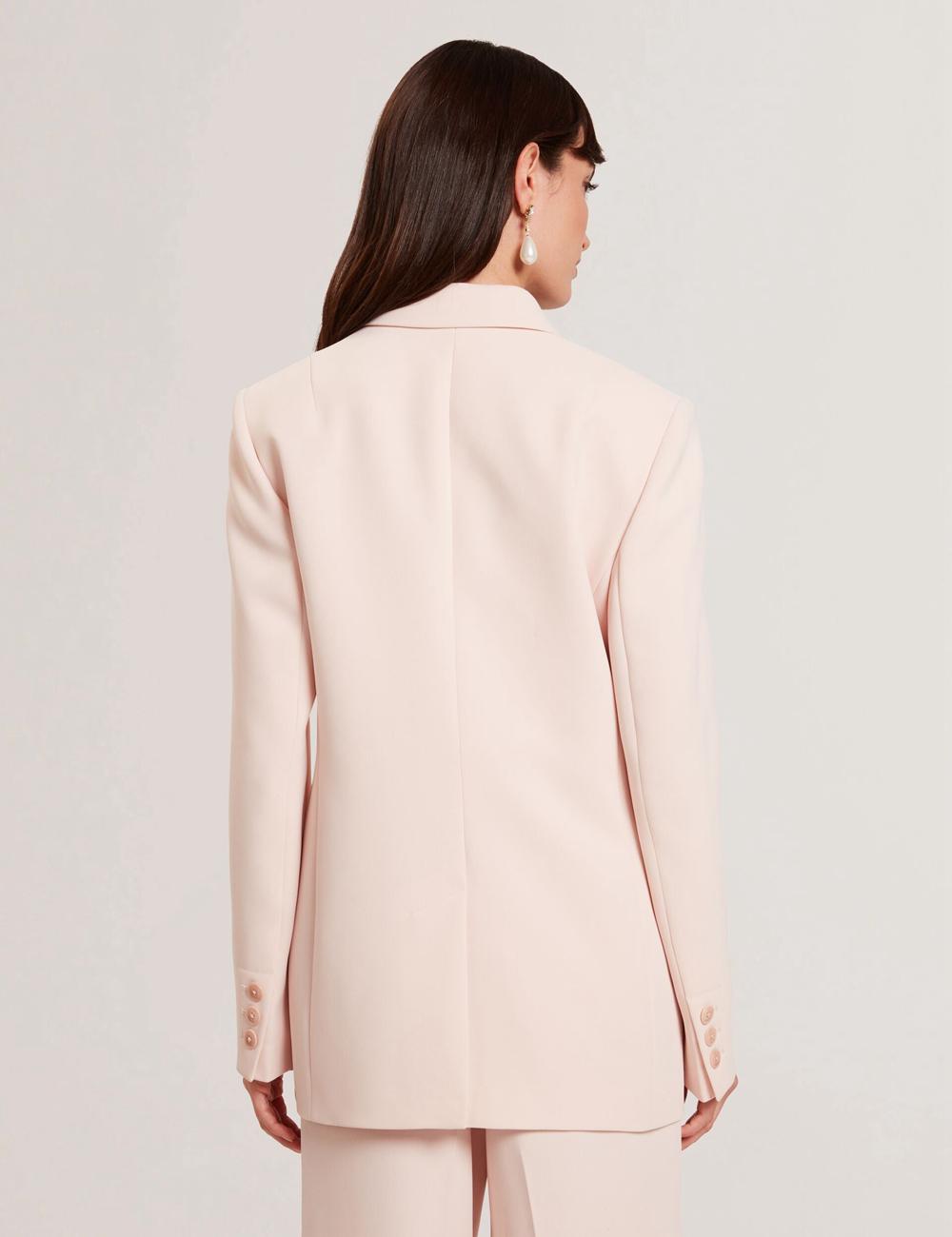 Women Ted Baker TRAGA - Tailored Double Breasted Woven Blazers Pink | MYWL53602